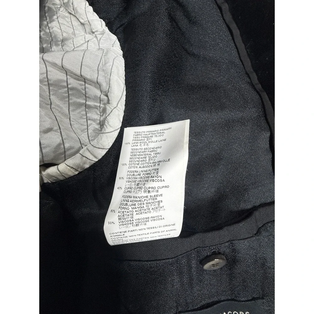Marc Jacobs Tuxedo Jacket Mens 48 Black Velvet Trim Blazer Made‎ In Italy